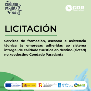 Le máis sobre o artigo PSTD: Licitación para os servizos de formación, asesoría e asistencia técnica ás empresas adheridas ao sistema intregal de calidade turística en destino (SICTED) no Xeodestino Condado Paradanta